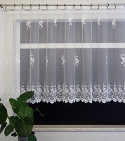 Mg Függöny jacquard 30199 Fehér 120cm magas lengyel 1,4mb Kupon