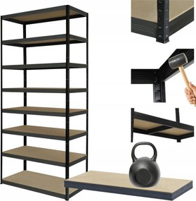 Tárolószekrény fém állvány Helios 270x120x35cm 8Px175kg 300TYS Komb