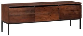 Média tárolószekrények és állványok mézbarna 110 x 30 x 36 cm
