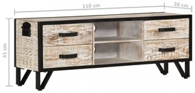 tömör akácfa TV-szekrény 110 x 30 x 41 cm