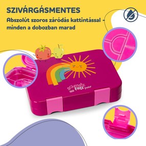 Klarstein Schmatzfatz junior tízórais doboz, 6 rekesz, 21,3 x 15 x 4,5 cm, BPA mentes