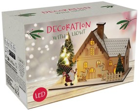 Karácsonyi LED dekoráció Téli ház, 20x10x12,5 cm,dekoráció 1