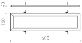 RED - Design Rendl - R12061 - LED Beépíthető lámpa STRUCTURAL LED/22W/230V