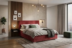 KATI ágy 160x200 cm Piros Matraccal