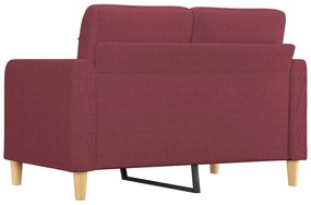 kétszemélyes bordó szövet kanapé 120 cm