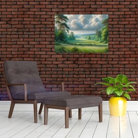 Kép - Zöld táj (70x50 cm)