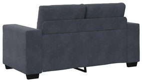 sötétszürke bársony loveseat kanapé 120 cm