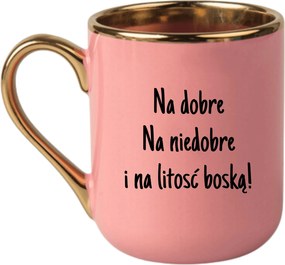 Bögre Elegáns Rózsaszín Arany Rant Vicces Ajándék Jó Rossz