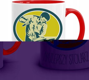 Piros Asztalos Ajándék Bögre A Legjobb Asztalos fényképes nyomtatással