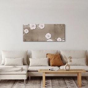 Kép - drapéria virágokkal (120x50 cm)