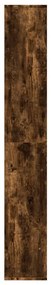 füstös tölgy szerelt fa elválasztó könyvespolc 67x25x161,5 cm