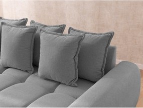 Szürke sarokkanapé (jobb oldali-heverő résszel) Albane – Ropez