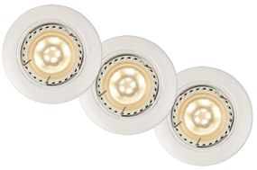 Lucide 11001/15/31 - KÉSZLET 3x LED fügessztett mennyezeti lámpa FOCUS 1xGU10/5W/230V fehér