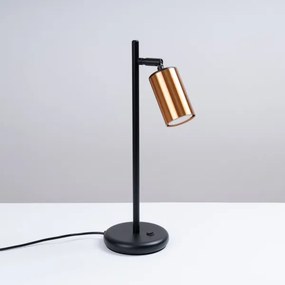 Sollux SL.1381 - Asztali lámpa WINX 1xGU10/10W/230V fekete/réz