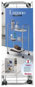 Lugano gurulós állvány, 3 db polccal - Metaltex