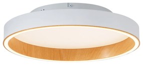 Design mennyezeti lĂĄmpa fehĂ©r fa szĂnnel 40 cm LED-del, 3 fokozatĂș kapcsolĂłval - Ingo
