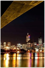 Poszterek 80x120 Éjszakai kép híddal