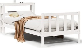 vidaXL fehér tömör fenyőfa ágykeret matrac nélkül 90 x 190 cm