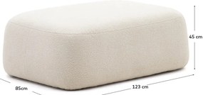 Krémszínű buklé puff Martina – Kave Home