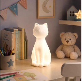 ONLI - Asztali lámpa PORCELLANA 1xE14/6W/230V 27,2 cm macskás