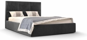 Franciaágy 140 cm Elna (sötétszürke) (ágyráccsal és tárolóhellyel). Akció -17%. 1046896