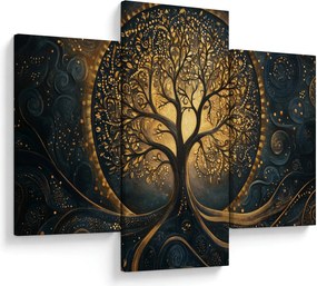 Kép – Arany aurájú fa (90x60 cm)