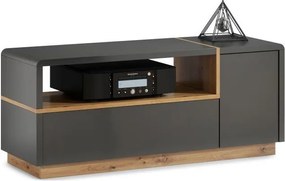 TV szekrény FRED antracit/artisan tölgy