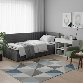 Ágy ágyráccsal, 90x200, szürke Velvet szövet, MEVIA