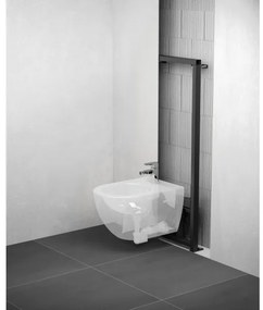 Ravak X01517 - UNI CHROME falra szerelhető bidé, kerámia/fehér