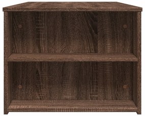 Barna tölgyszínű szerelt fa dohányzóasztal 102 x 55 x 42 cm