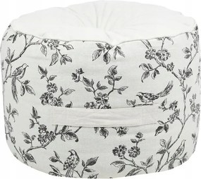 Clarine puff 40x30 cm Ülőgarnitúra Boho levelek lábtartó pamut Glamour