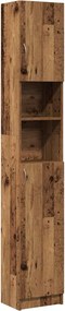 vidaXL Fürdőszobaszekrény régi fa 32x25,5x190 cm gépelt fa