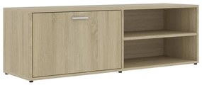 sonoma tölgy színű szerelt fa TV-szekrény 120 x 34 x 37 cm