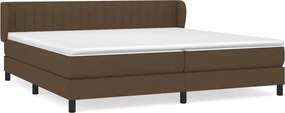 vidaXL sötétbarna szövet rugós ágy matraccal 200 x 200 cm