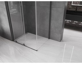 Mexen Velar, tolóajtós zuhanykabin 150 x 100 cm, 8mm átlátszó üveg, polírozott grafit, 871-150-100-01-95
