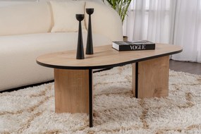 Sable zafírtölgy–fekete dohányzóasztal