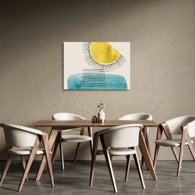 Üveg kép - Absztrakt festmény a strandról N⁰2 (70x50 cm)