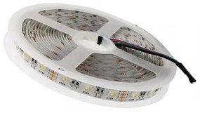 LED szalag , 24 Volt DC , 5050 , 60 led/m , 19 W/m , RGBW , 4in1 chip , 12 mm , W=meleg fehér , LEDISSIMO