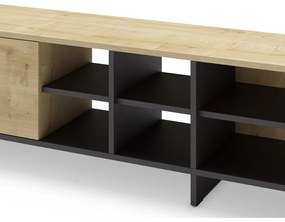 Natúr színű TV-állvány tölgyfa dekorral 230x44 cm Cequoia – Marckeric