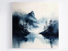 Vászonkép Canvas Tájkép Hegyek Tó Víz Fák 40x40