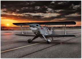 Poszterek 70x50 Repülőgép naplemente