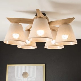 Fali lámpa ANTONIO 5xE14/40W/230V tölgy