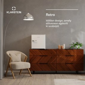 Klarstein Irene Mini hűtőszekrény, Retro, 46L, 37 dB zajszint, EEK D, 0-10 °C