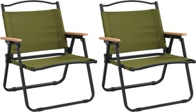 vidaXL 2 db zöld oxford szövet camping szék 54 x 43 x 59 cm