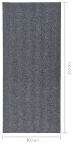 szürke koszfogó futószőnyeg 100 x 250 cm