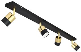 LED Spotlámpa TUBSSON 4xGU10/4,8W/230V fekete/arany