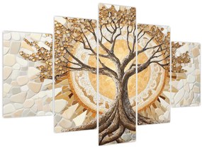 Kép – Arany életfa mozaikban (150x105 cm)