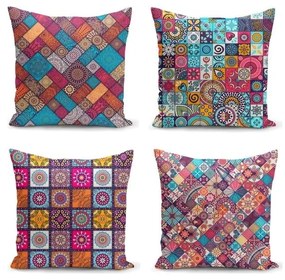 Párnahuzat szett 4 db-os 45x45 cm Mandala Tiles – Minimalist Cushion Covers