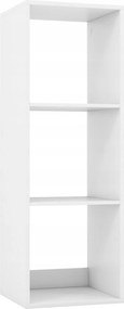 3 szintes nyitott könyvespolc, fehér, minimalista stílusban, nappaliba vagy irodába