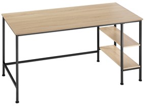 tectake 404228 donegal asztal 140x60x76,5cm - könnyű fa, tölgy sonoma